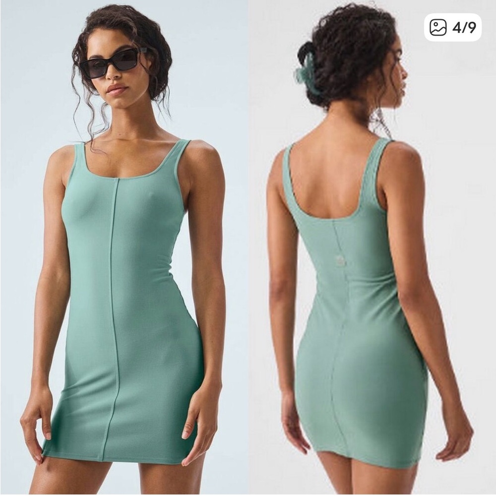 Alo yoga head start dress botanical green NWOT